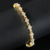 Alloy Geometric Hip Hop Tennis Bracelet Electroplated Unisex Men's Accessories