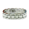 Alloy Geometric Hiphop Style Men's Diamondencrusted Bracelet Jewelry Supply