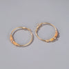 Alloy Geometric Hollow Circle Electroplating Women's Wrapped Beaded Earrings