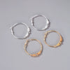 Alloy Geometric Hollow Circle Electroplating Women's Wrapped Beaded Earrings