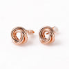 Alloy Geometric Hollow Flower Gold Inlaid Women's Earrings