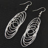 Alloy Geometric Hollow Nine Leaves Earrings Electroplated