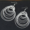 Alloy Geometric Hollow Nine Leaves Earrings Electroplated