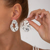 Alloy Geometric Hollow Pleated Electroplated Women's Earrings