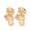 Alloy Geometric Hollow Pleated Electroplated Women's Earrings