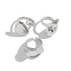 Alloy Geometric Hollow Twist Hug Ring For Women With Electroplating
