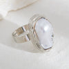 Alloy Geometric Hollow Women's Ring With Flower Pattern And Electroplating Treatment