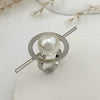 Alloy Geometric Hollow Women's Ring With Flower Pattern And Electroplating Treatment
