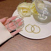 Alloy Geometric Hoop Earrings For Women Electroplated Style