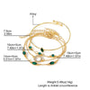 Alloy Geometric Imitation Emerald Diamond Women's Bracelet Four Piece Set