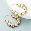 Alloy Geometric Inlaid Color Rhinestone Earrings Fashion Temperament Diamond