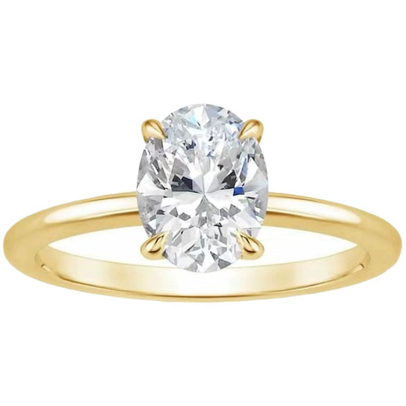 Alloy Geometric Inlaid Zircon Handmade Electroplated Ring