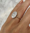 Alloy Geometric Inlaid Zircon Handmade Electroplated Ring