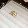 Alloy Geometric Inlaid Zircon Women's Ring Luxury Jewelry