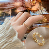 Alloy Geometric Inlaid Zircon Women's Ring Luxury Jewelry