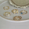 Alloy Geometric Inlaid Zircon Women's Ring Luxury Jewelry