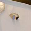 Alloy Geometric Inlaid Zircon Women's Ring Luxury Jewelry
