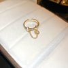 Alloy Geometric Inlaid Zircon Women's Ring Luxury Jewelry