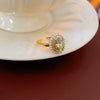 Alloy Geometric Inlaid Zircon Women's Ring Luxury Jewelry