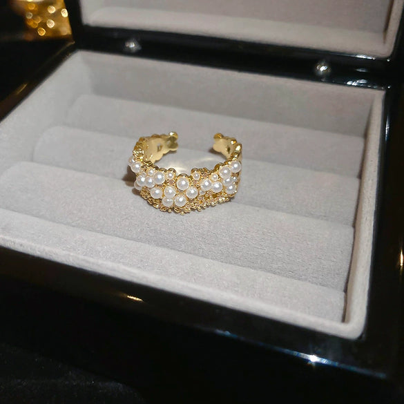 Alloy Geometric Inlaid Zircon Women's Ring Luxury Jewelry