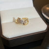 Alloy Geometric Inlaid Zircon Women's Ring Luxury Jewelry