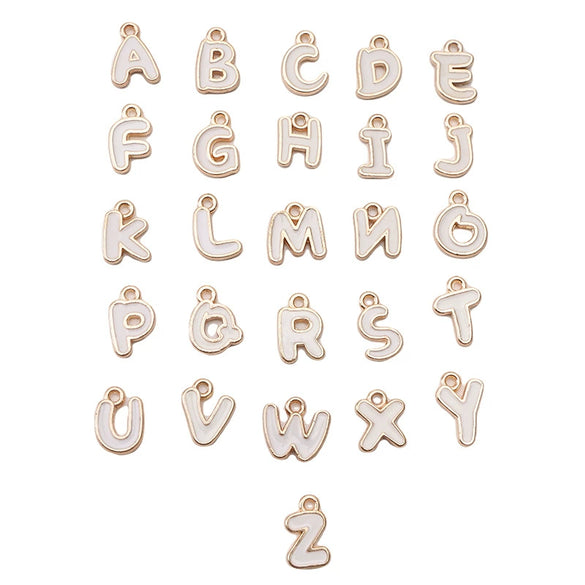 Alloy Geometric Irregular Alphabet Beads Handmade Bracelet Jewelry Accessories