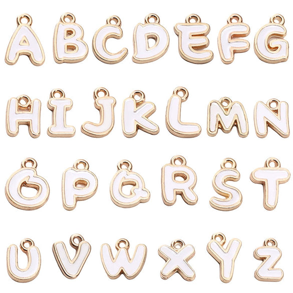 Alloy Geometric Irregular Alphabet Beads Handmade Bracelet Jewelry Accessories