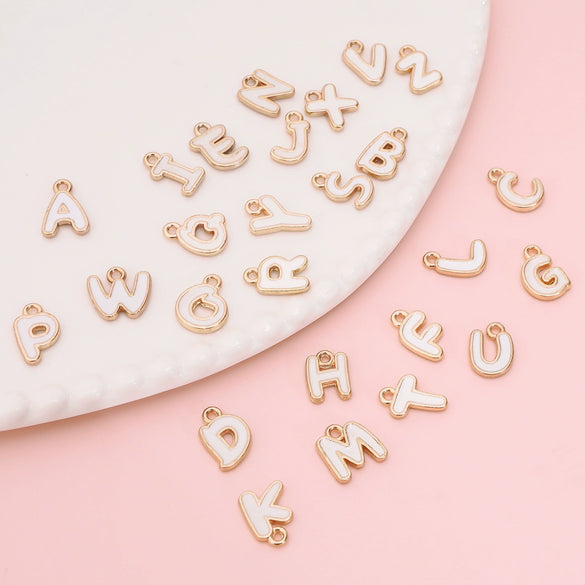 Alloy Geometric Irregular Alphabet Beads Handmade Bracelet Jewelry Accessories