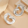 Alloy Geometric Irregular Hollow Electroplated Women's Earrings
