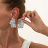 Alloy Geometric Irregular Hollow Electroplated Women's Earrings