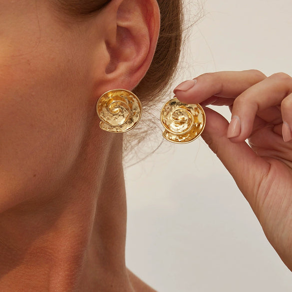 Alloy Geometric Irregular Hollow Electroplated Women's Earrings