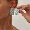 Alloy Geometric Irregular Hollow Electroplated Women's Earrings