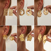 Alloy Geometric Irregular Hollow Electroplated Women's Earrings