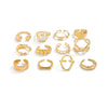Alloy Geometric Irregular Opening Water Drop Ring Electroplating Women's Fashion Ring
