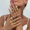 Alloy Geometric Irregular Opening Water Drop Ring Electroplating Women's Fashion Ring