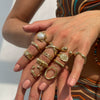 Alloy Geometric Irregular Opening Water Drop Ring Electroplating Women's Fashion Ring