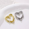 Alloy Geometric Irregular Rectangular Love Pendant Handmade Ear Jewelry Accessories With Electroplating