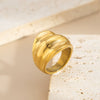 Alloy Geometric Irregular Ring For Women With Electroplating Processing
