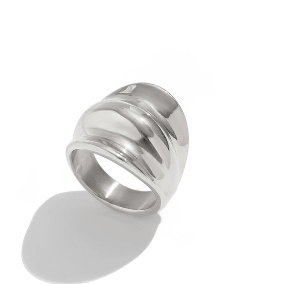 Alloy Geometric Irregular Ring For Women With Electroplating Processing