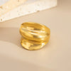 Alloy Geometric Irregular Ring For Women With Electroplating Processing