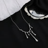 Alloy Geometric Irregular Water Drops Lava Electroplated Women's Clavicle Necklace