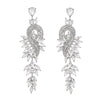 Alloy Geometric Leaves Diamond Earrings For Women