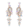 Alloy Geometric Leaves Diamond Earrings For Women