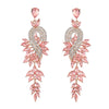 Alloy Geometric Leaves Diamond Earrings For Women