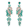 Alloy Geometric Leaves Diamond Earrings For Women