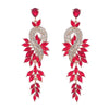 Alloy Geometric Leaves Diamond Earrings For Women
