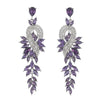 Alloy Geometric Leaves Diamond Earrings For Women