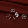 Alloy Geometric Leaves Metal Women's Finger Ring Set With Electroplating Design