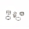 Alloy Geometric Leaves Metal Women's Finger Ring Set With Electroplating Design
