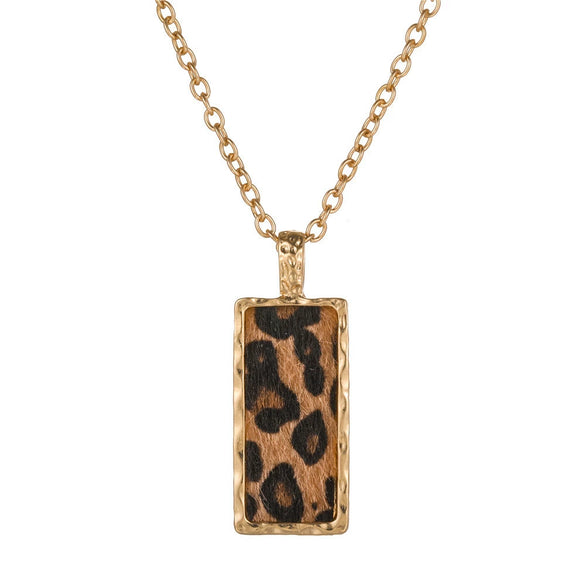 Alloy Geometric Leopard Sweater Chain Necklace With Electroplating For Women
